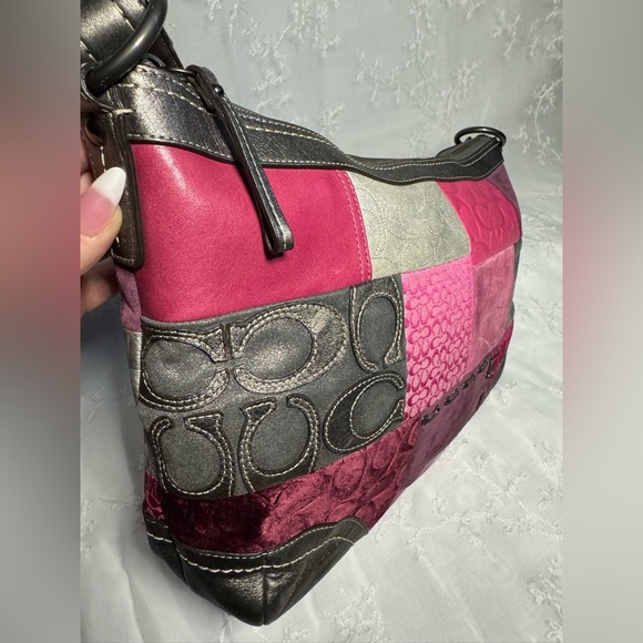 Coach Y2K Pink & Silver Patchwork Shoulder Bag - H0893-F12865 - Picture 10 of 13